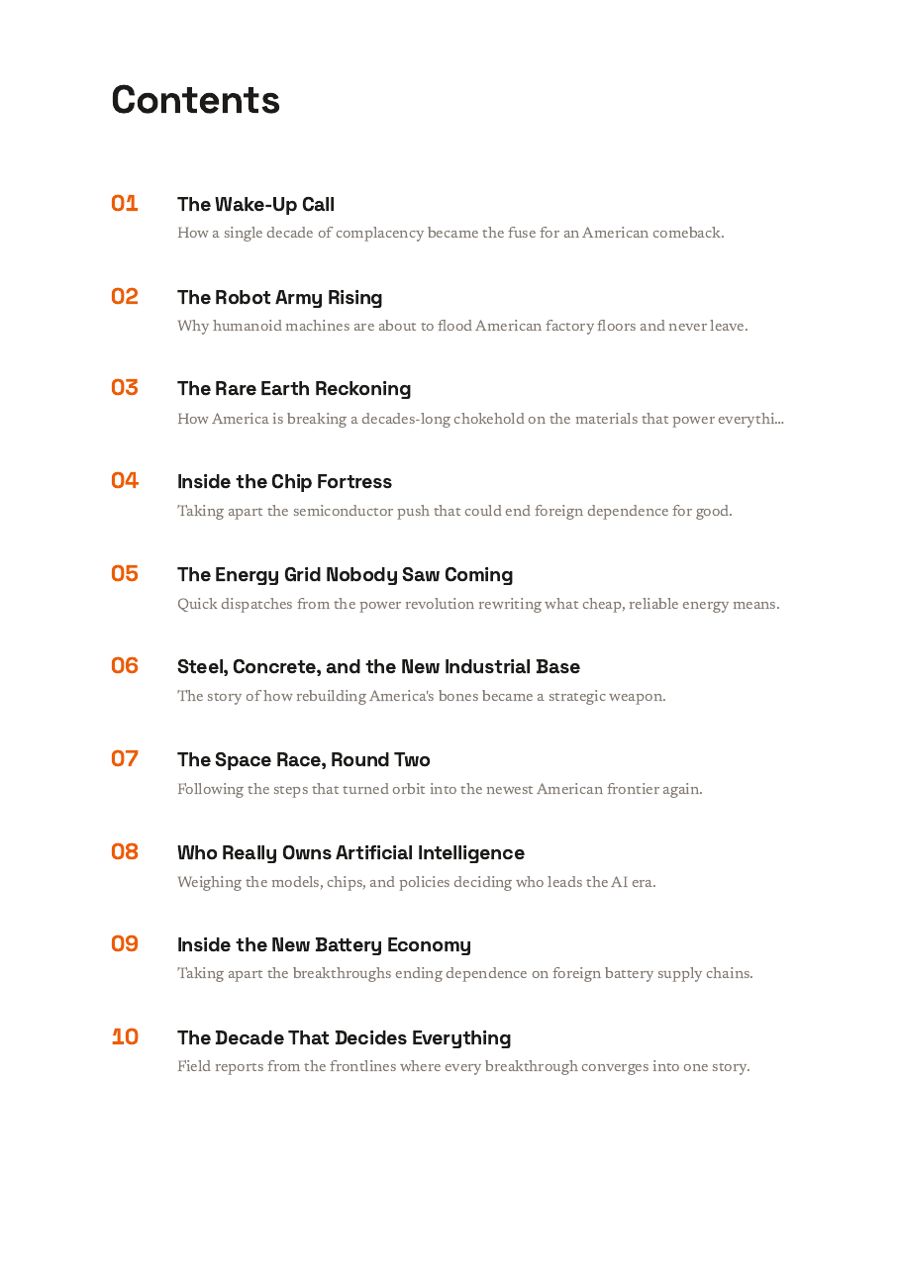 Playbook contents